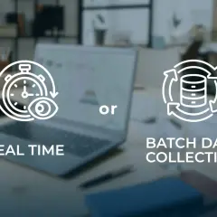 Real-time vs. batch data collection. Batch co to znaczy? To przetwarzanie danych w grupach, w przeciwieństwie do natychmiastowego.