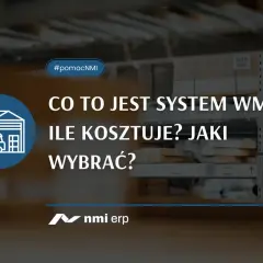 Co to jest system zarządzania magazynem WMS? Ile kosztuje? Jaki wybrać? Ikona magazynu z ciężarówką.