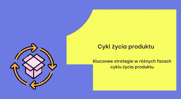 Grafika przedstawia cykl życia produktu. Strzałki symbolizują jego kolejne etapy, od narodzin po starzenie się.