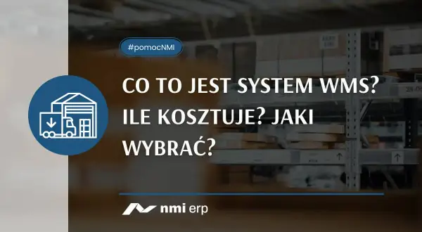 Co to jest system zarządzania magazynem WMS? Ile kosztuje? Jaki wybrać? Ikona magazynu z ciężarówką.